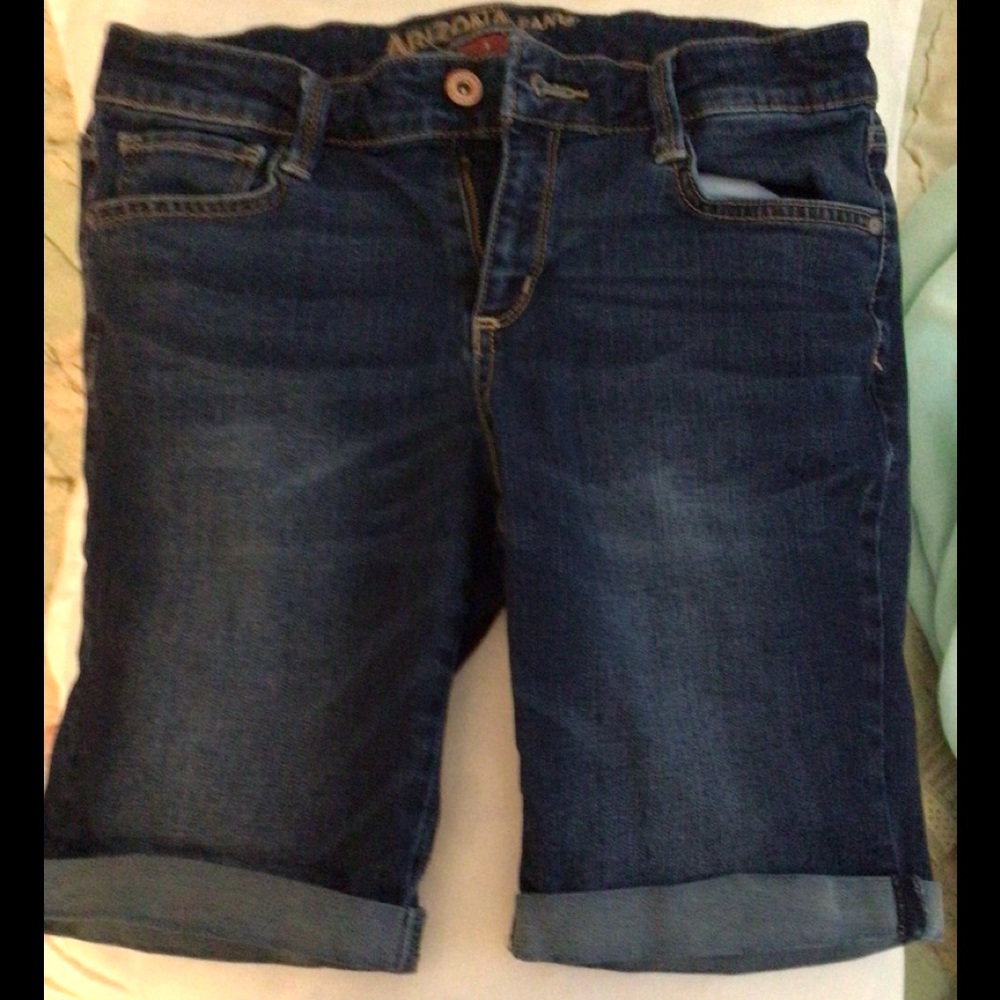 Dark Wash Denim Bermuda Shorts